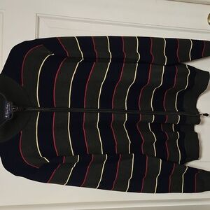 Brooks brothers, cotton, zipper down, beautiful fall toned sweater